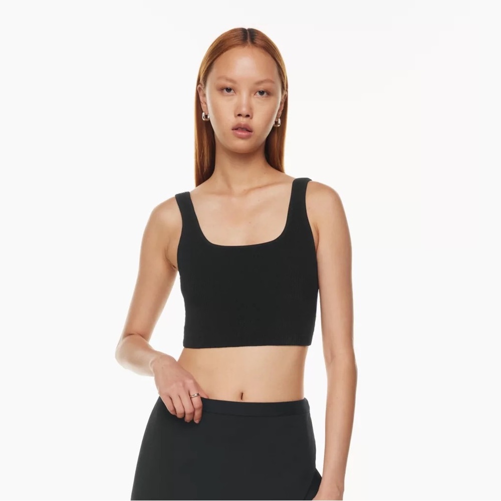 Aritzia - Sculpt Knit Squareneck Cropped Tank - black!